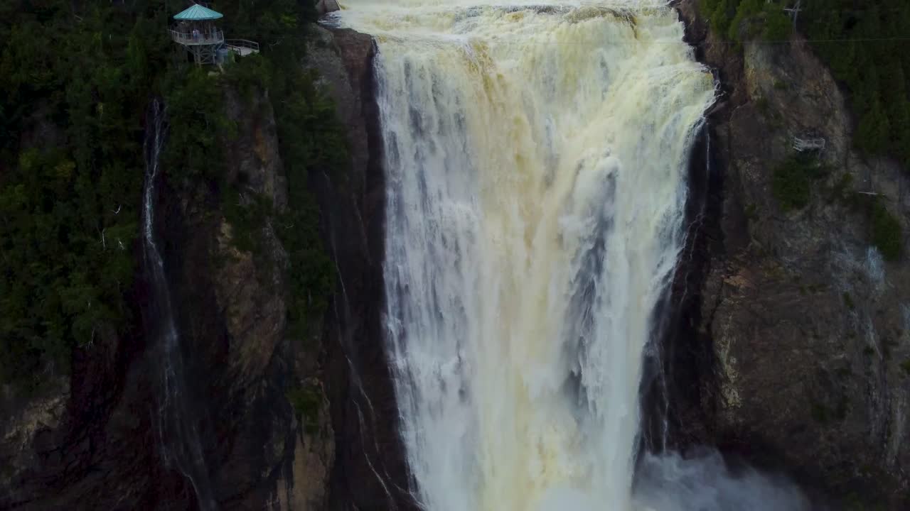 A powerfull view of montmorency fall in Canada