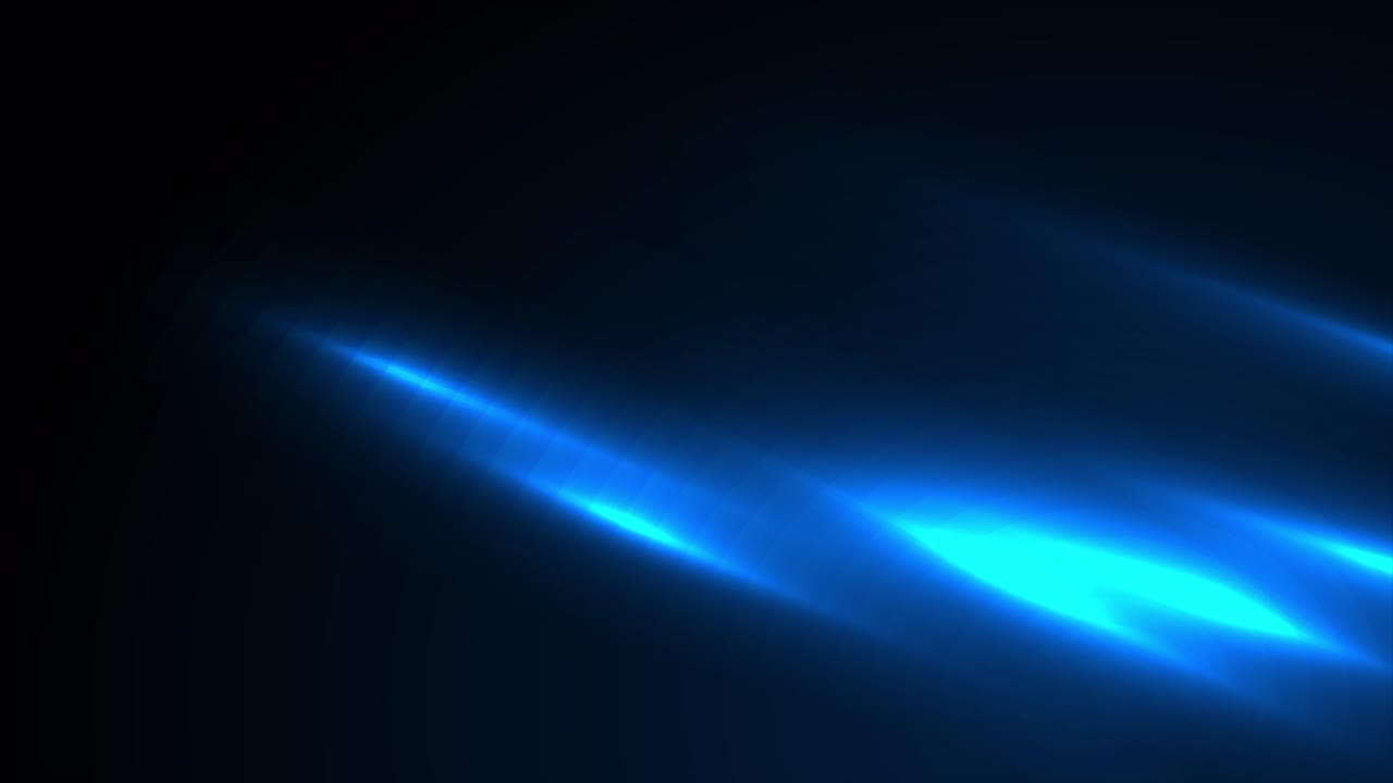 Abstract black motion background with blue neon glowing stripes