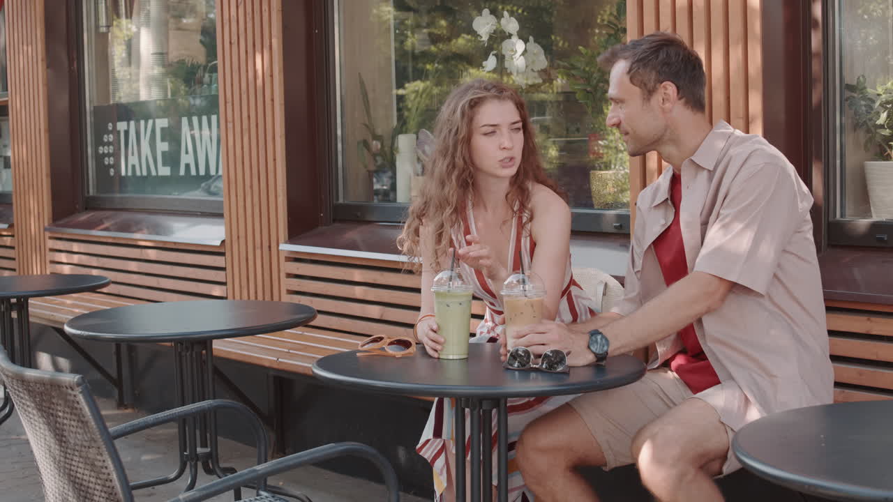 Couple Having Date in Cafe