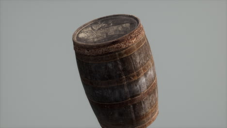 viejo barril de madera oxidado clásico