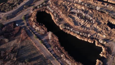 aerial view, sedona wetlands, wastewater treatment ponds and preserve