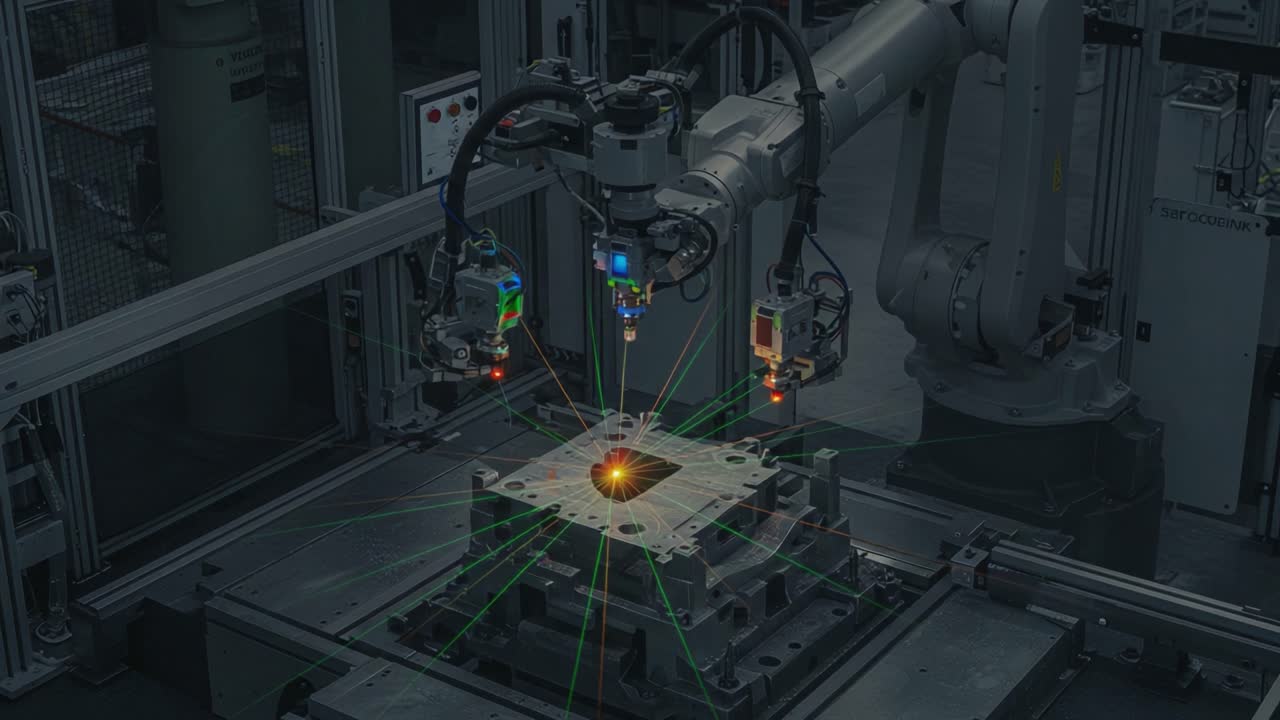 Precision Robotics in Action: Automated Laser Processing and Material Manipulation by Industrial Robotic Arms with High-Definition Laser Alignment Technology