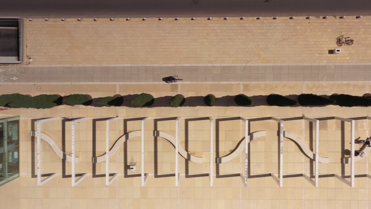 Aerial View of Urban Landscape with Architectural Features
