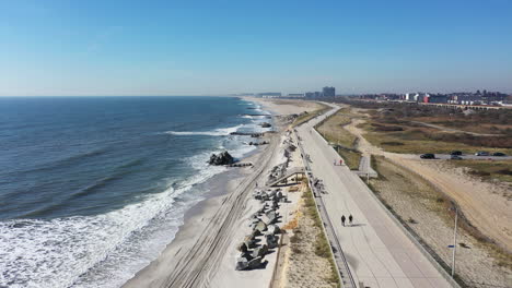 una vista aérea de la playa en far rockaway, ny