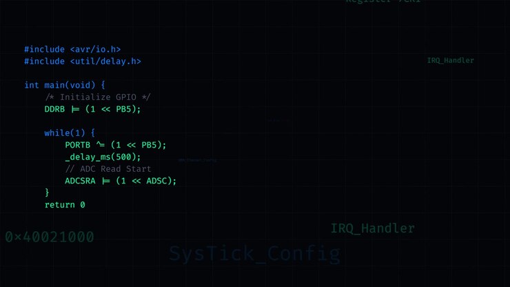 C Programming Code Being Typed in a Text Editor