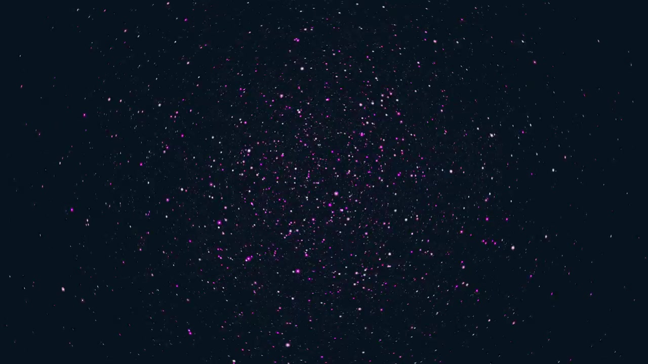 Random and chaos motion illusion neon glitters in dark galaxy