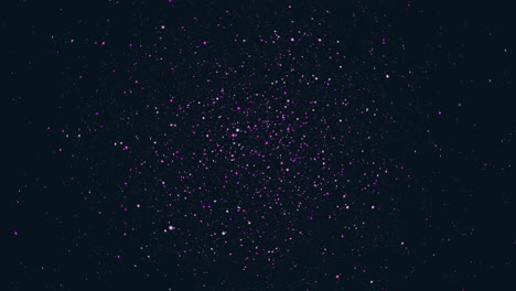 random and chaos motion illusion neon glitters in dark galaxy