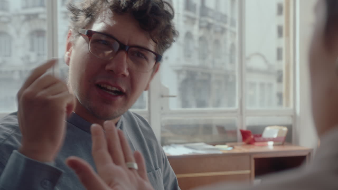 Angry Man Yelling at Wife on Family Therapy Session