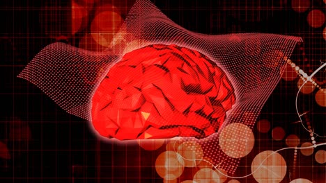 cerebro digital con concepto de tecnología de ciencia futurista de bucle