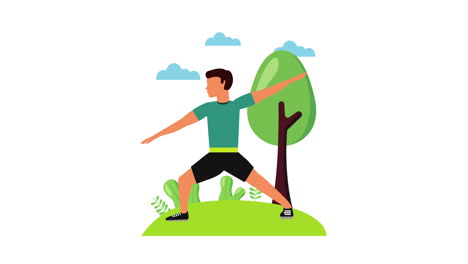 atleta en el parque con un estilo de vida saludable