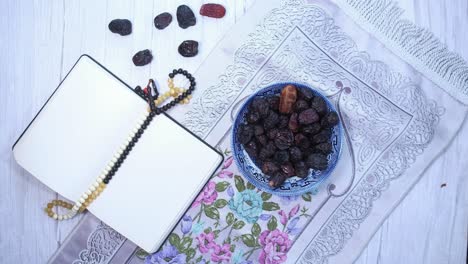 dates and prayer mat