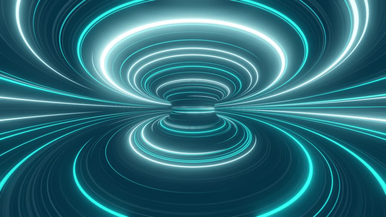 서클 네온 하이퍼 드라이브 라이트 스피드 파란색