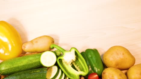 assorted vegetables arranged neatly on a table