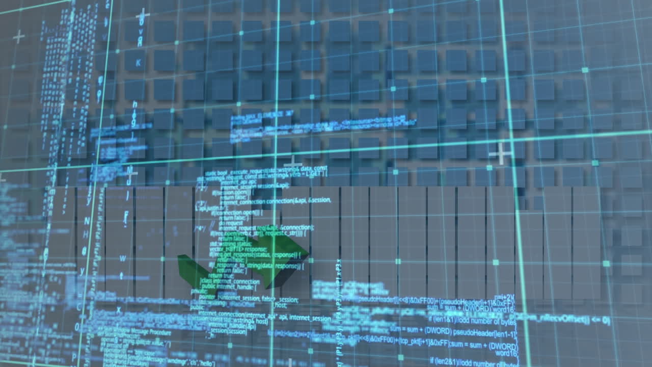 elaborazione dei dati su schermo blu digitale con grafici