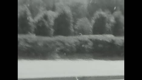 city street scenes - vintage black and white footage