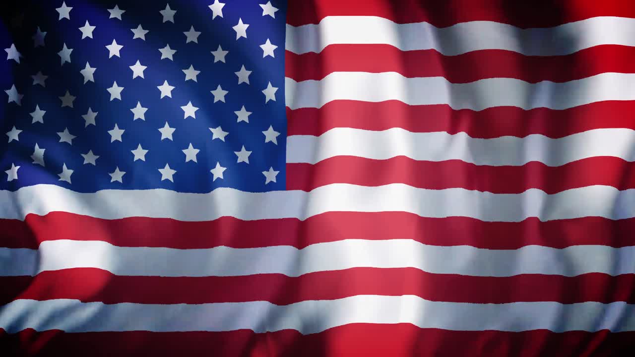 animación de la bandera ondeando de los estados unidos