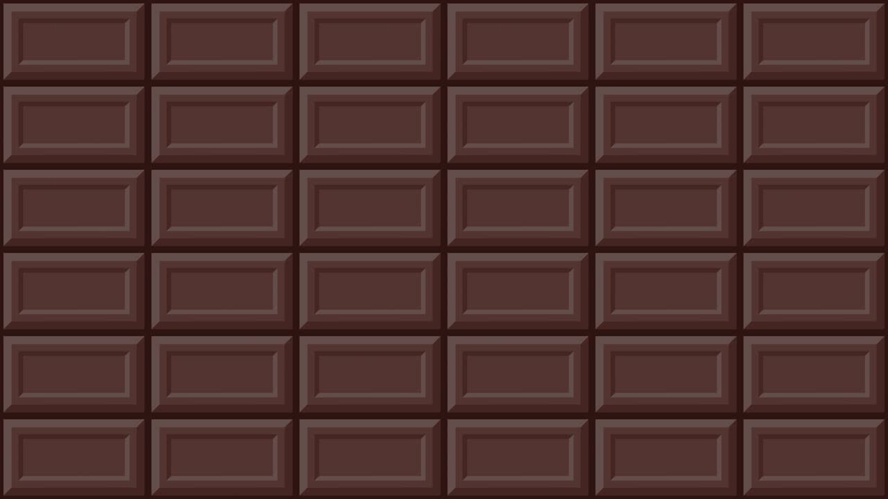 갈색 초콜릿 바의 수평 움직임 애니메이션 배경 (침 없는 루프)