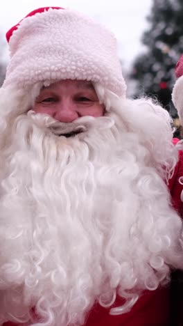 A Festive Video Showcases Santa Claus Radiating Holiday Joy this Festive Video Showcases Santa Claus Capturing the Warmth and Joy of the Season Closeups Highlight his Friendly Face and Classic Red Hat