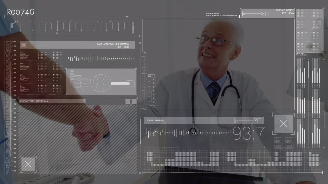 Animation of data processing over diverse doctor and patient