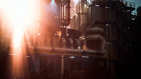 Oil-and-gas-refinery-at-twilight