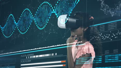 Girl-using-virtual-reality-headset-and-digital-screen