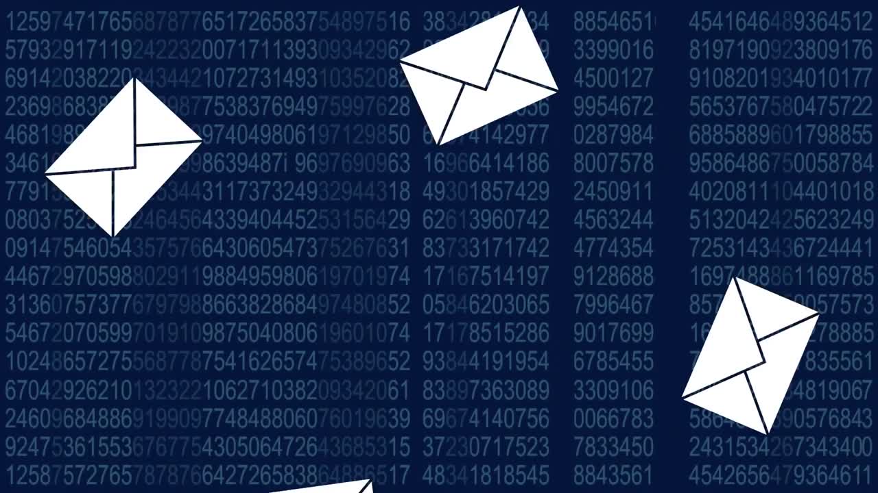 бинарные коды с значками сообщений