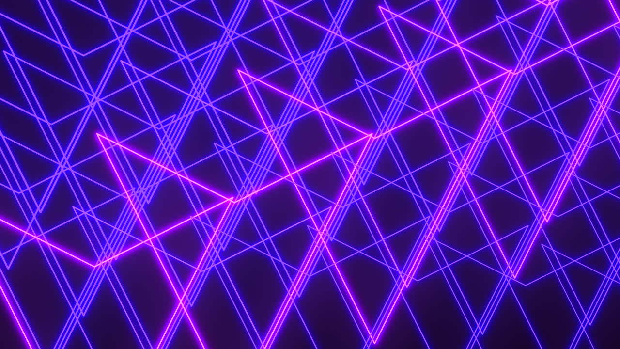 Abstract 3D geometric design composed of intersecting purple and blue lines, forming a complex pattern in the image. The purpose or meaning of the image is unclear