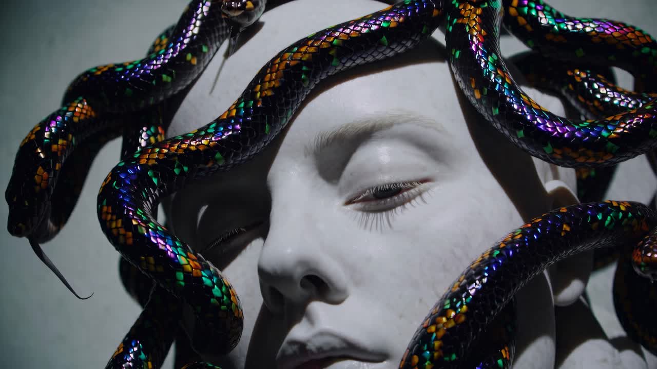 деталь скульптуры медузы