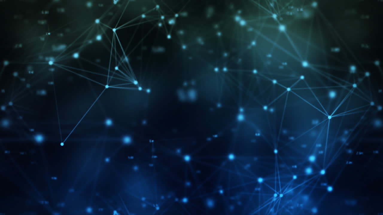 Abstract connecting lines against black background