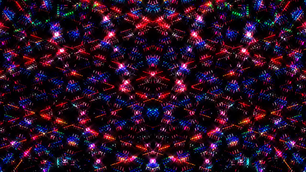 빛나는 밝은 선은 검은 바탕에 파동 움직임을 설정, 다채로운