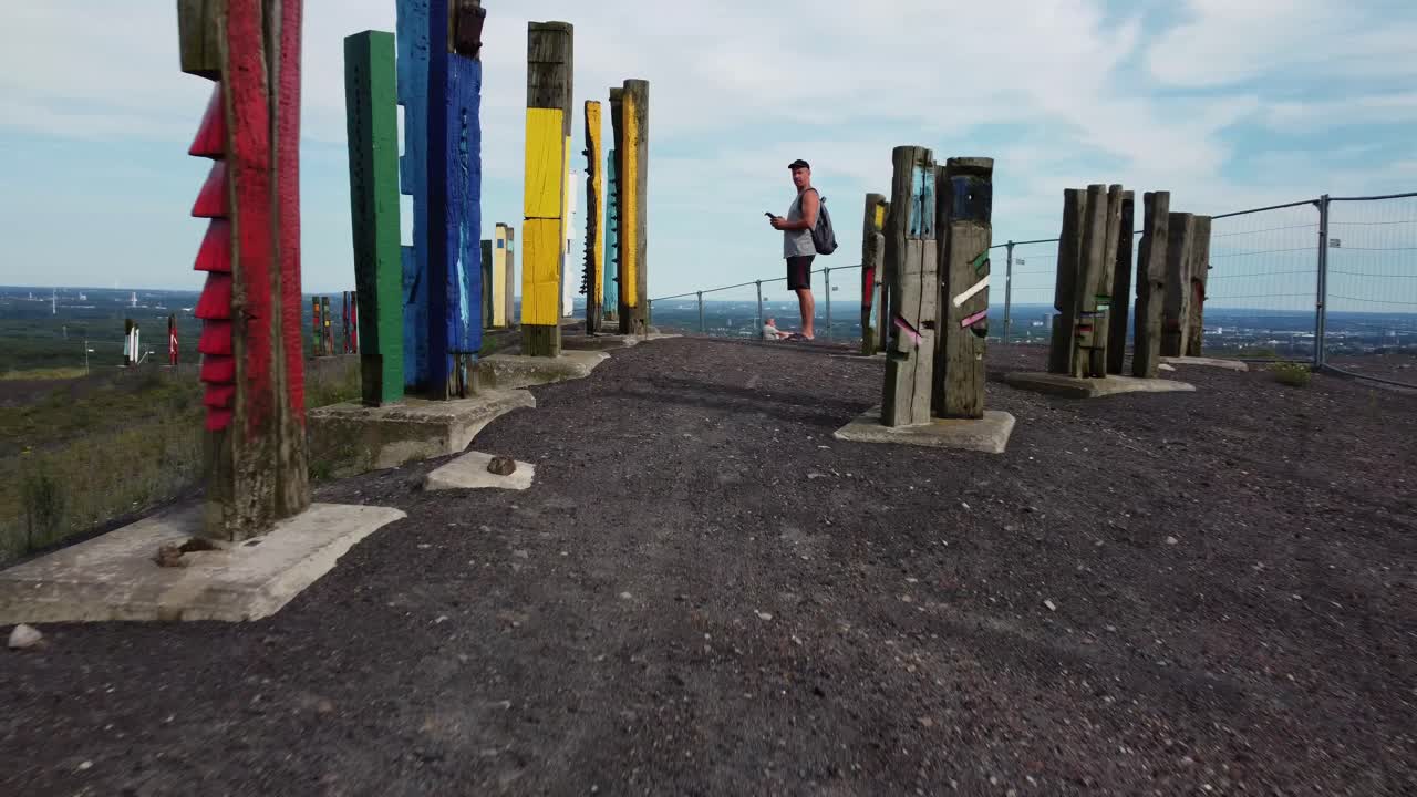 Colorful Sculpture on a Hill