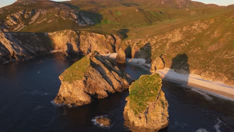 stunning golden hour at glenlough bay co.donegal - 4k cinematic drone footage 32