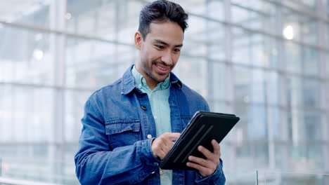 Tablet,-internet-and-business-man-in-office