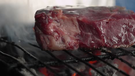 primer plano de filete a la parrilla