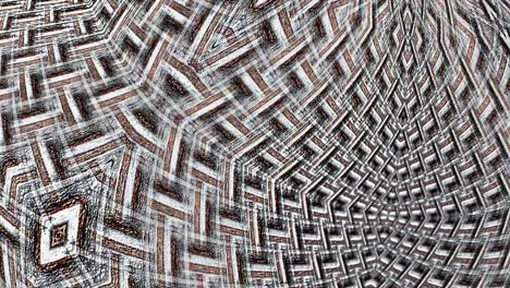 abstract 3d bucle mover y girar grunge rayas checker cuadrícula movimiento elemento gráfico. 4k 3d patrón de azulejos de bucle sin costuras viejo patrón de textura geométrica grungy para vj dj bucle, transición, introducción, título.