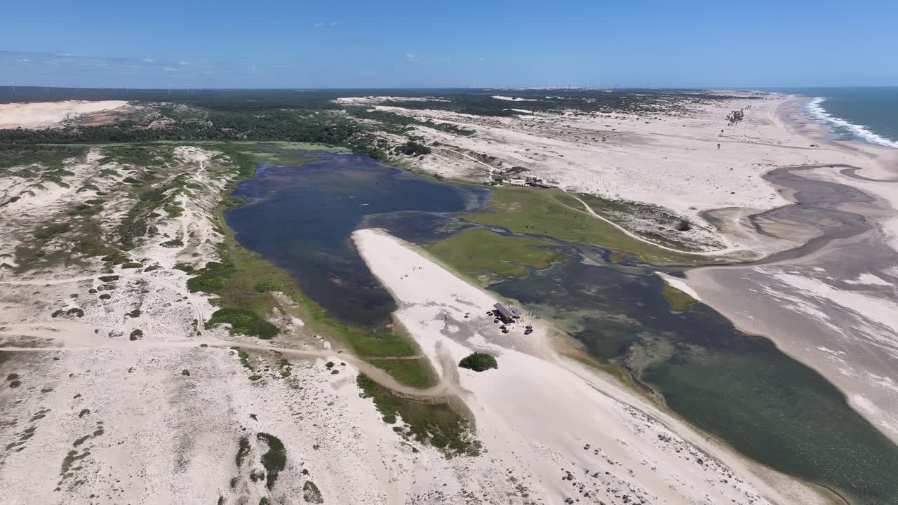 Lagoinha Skyline At Lagoinha In Ceara Brazil. Freshwater Lakes Landscape. Sand Dunes Mountains. Lagoinha Skyline At Lagoinha. Tourism Travel. Almecegas Lagoon. Beach Background