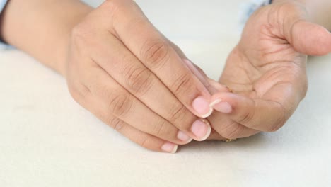 close-up of woman's hands