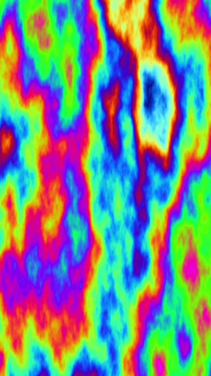 Sfondo astratto in loop continuo di una mappa di calore termica dinamica. Formato verticale per storie, reel e TikTok sui social media.