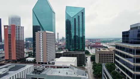 dallas skyline - aerial view