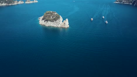 drone flight under the sea, turkey