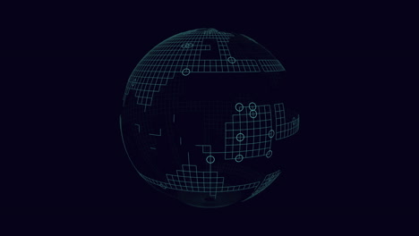 Spherical-grid-pattern-globe---intricate-design-highlighted-on-dark-background