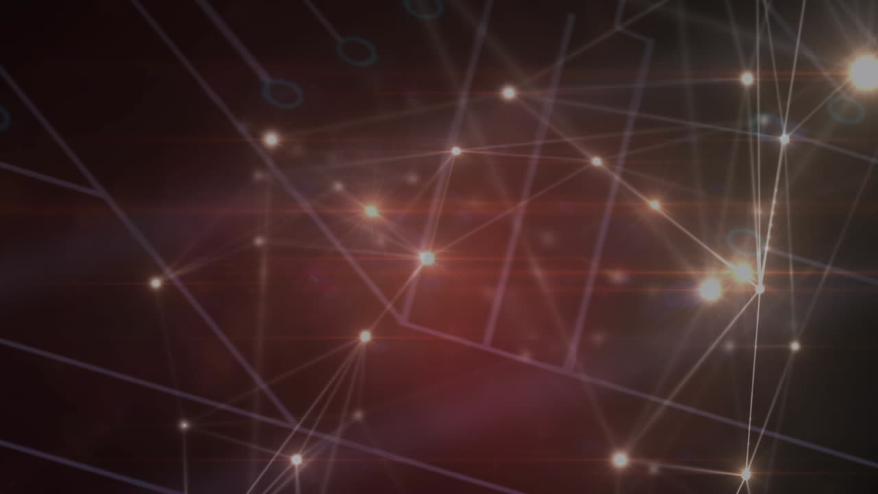 animación de redes de conexiones sobre un fondo negro