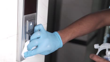 cleaning elevator buttons