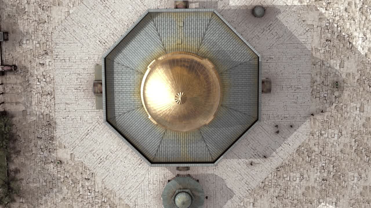 cúpula de jerusalem de la roca templo monte mezquita vista aérea