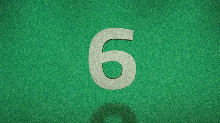 Countdown against green background 4k