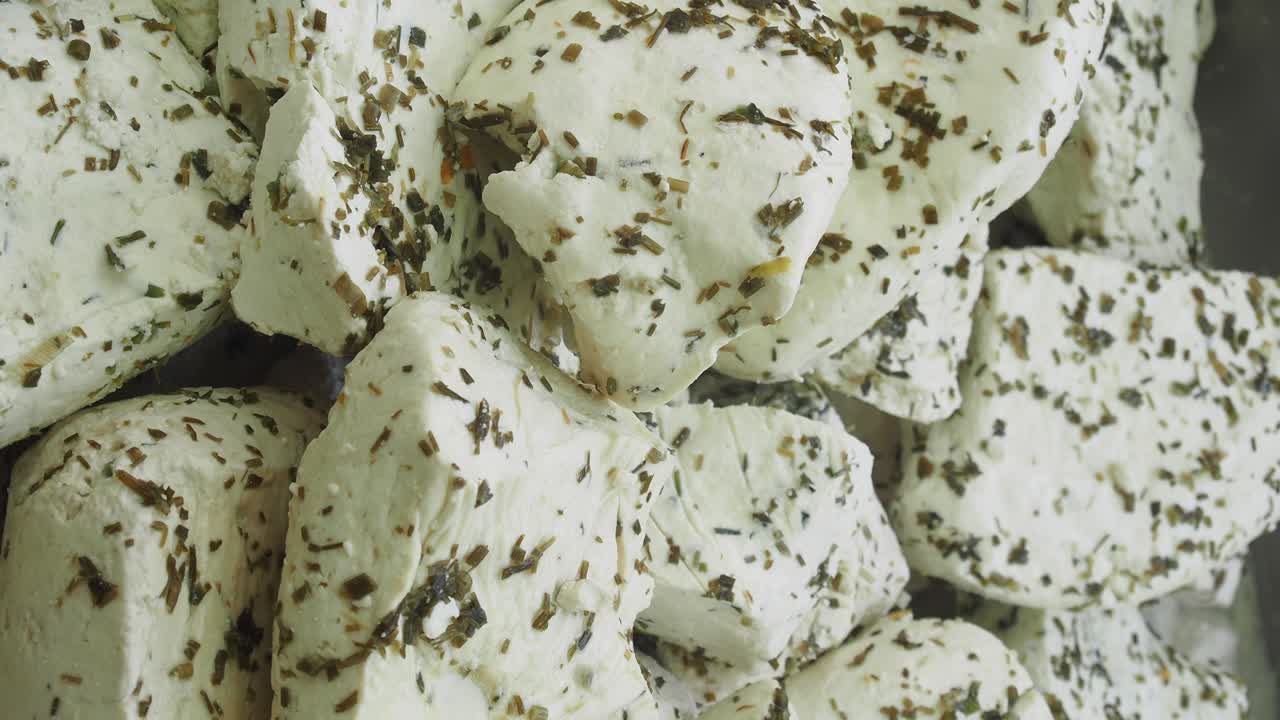 Pile of Herbed White Cheese