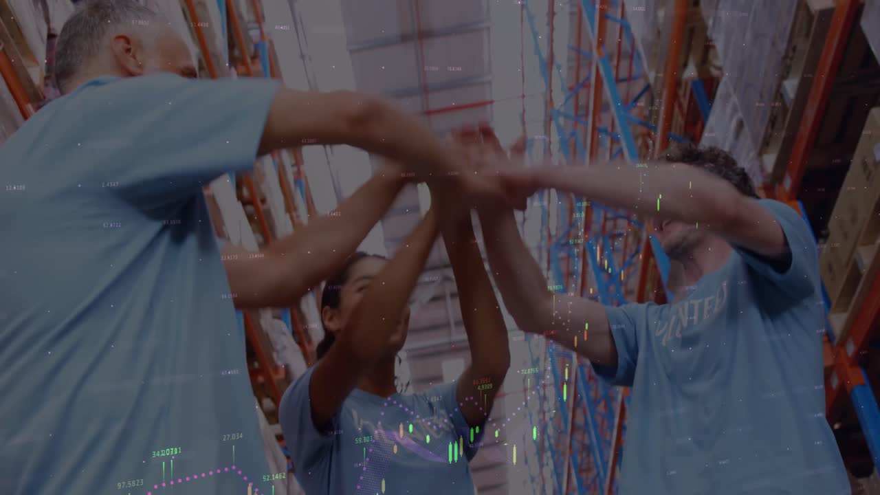 animación del procesamiento de datos sobre diversos voluntarios