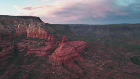 red canyon landscape at sunset in sedona, arizona