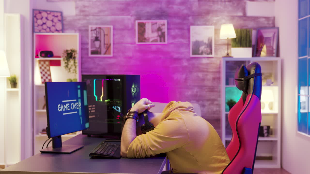 비디오 게임을 하는 게이머