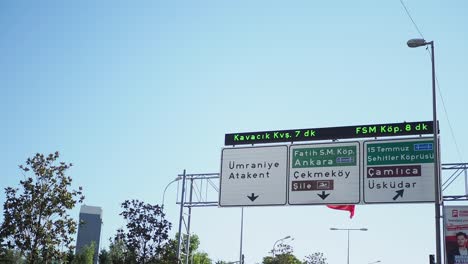 turkish traffic signs in istanbul